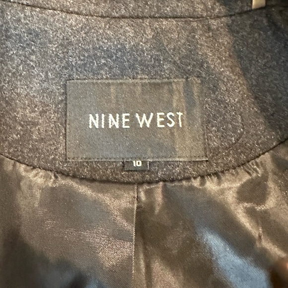 Nine West Charcoal Wool Pea Coat - Picture 3 of 5